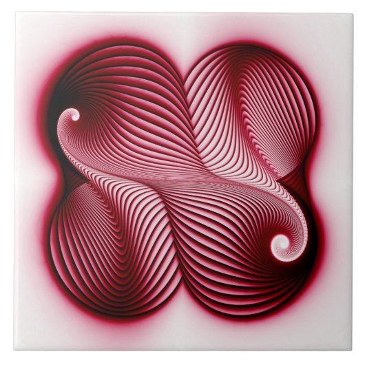 Integrale rote Form Fliese (Vorderseite)
