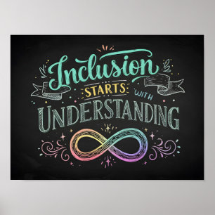 Integration beginnt mit dem Verständnis von Chalk- Poster