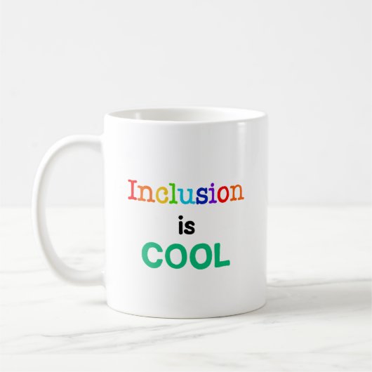 Integration ist COOL - Bewusstsein für Neurovielfa Kaffeetasse (Links)