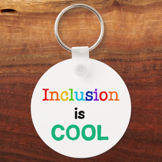Integration ist COOL - Bewusstsein für Neurovielfa Schlüsselanhänger (Vorderseite)