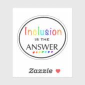 Integration ist die Antwort - Neurovielfalt-Bewuss Aufkleber (Blatt)