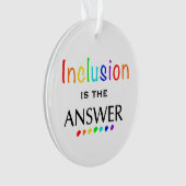 Integration ist die Antwort - Neurovielfalt-Bewuss Ornament (Vorderseite)