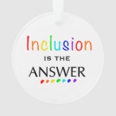 Integration ist die Antwort - Neurovielfalt-Bewuss Ornament (Rückseite)