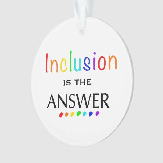 Integration ist die Antwort - Neurovielfalt-Bewuss Ornament (Vorderseite)