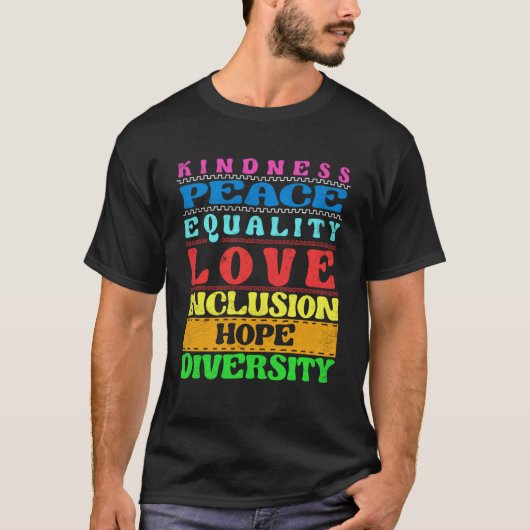 Integration Kindness Frieden Liebe Diversity Gleic T-Shirt (Vorderseite)
