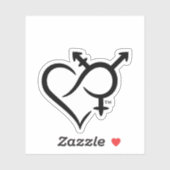 Integration und Liebe Aufkleber (Blatt)