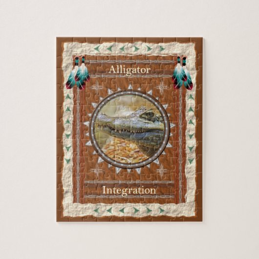 Integration von Alligatoren - Jigsaw Puzzle mit Ge (Vertikal)