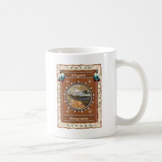Integration von Alligatoren - klassische Tasse des (Rechts)
