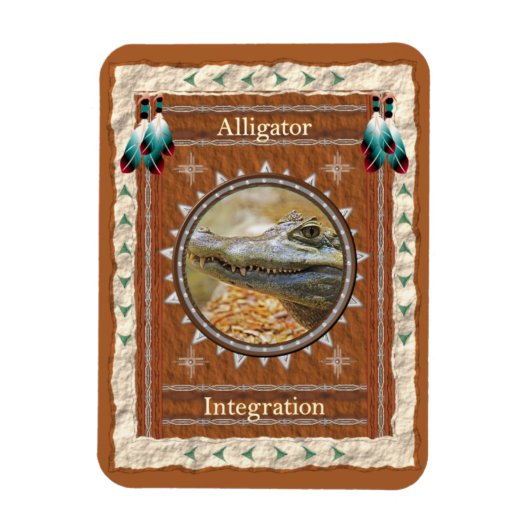 Integration von Alligatoren - Vinyl Flexi Magnet (Vertikal)