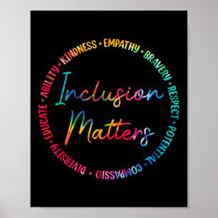 Integrationsprobleme Gefärbte Krawatte Autismus Se Poster