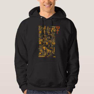 Integrieren Sie 1,0 orange und schwarzen Hoodie