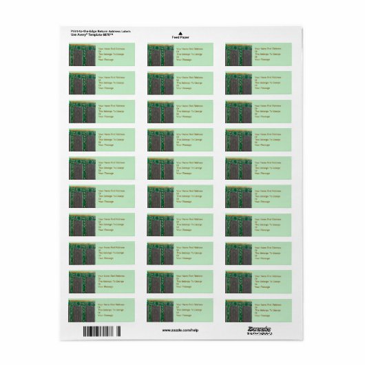 Integrierte Rücksendeadressen-Aufkleber der Leiter (Vorne)