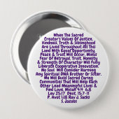 Integrierter Plan für Wahrheit, Gerechtigkeit und  Button (Vorne & Hinten)