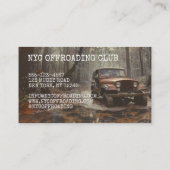 Integriertes Offroading-Foto Visitenkarte (Rückseite)