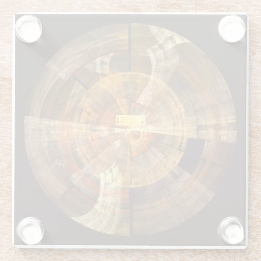 Integrität Abstrakte Kunst Glasuntersetzer (Rückseite)