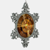 Integrität Abstrakte Kunst Schneeflocken Zinn-Ornament (Links)