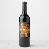 Integrität Abstrakte Kunst Weinetikett (Vorderseite)