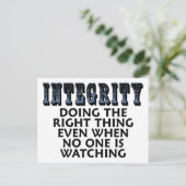 Integrität: Das Richtige tun, auch wenn... Postkarte (Stehend Vorderseite)