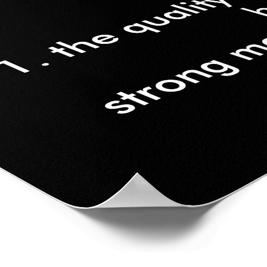 Integrität - Definition-Poster Poster (Ecke)