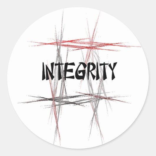 Integrität der Kampfkunst Runder Aufkleber (Vorderseite)