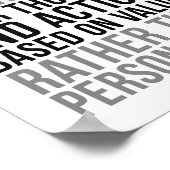 Integrität ist die Wahl Ihrer Gedanken und Handlun Poster (Ecke)