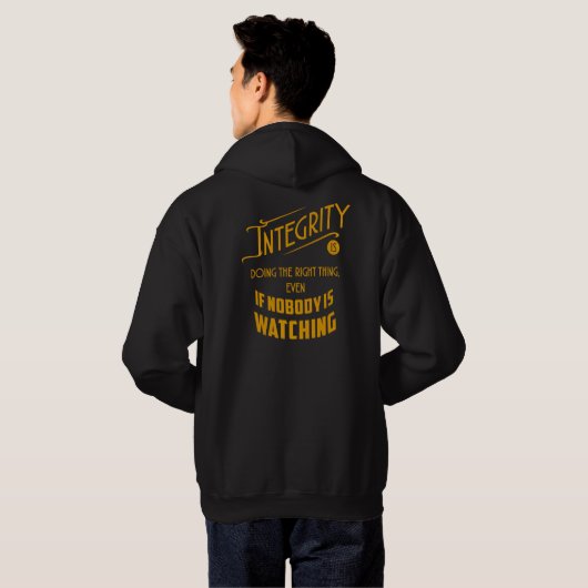 Integrität mit Kapuze Hoodie (Schwarz voll)