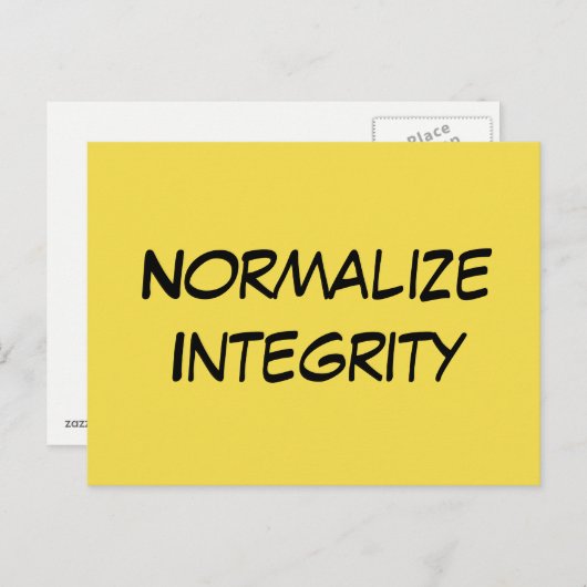 "Integrität normalisieren" - Schreiben des Senator Postkarte (Vorne/Hinten)