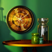 Integrity Abstract Art Round Große Wanduhr