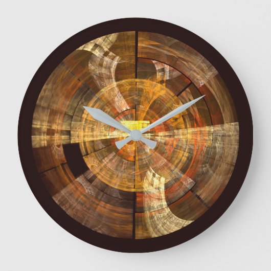 Integrity Abstract Art Round Große Wanduhr (Vorderseite)