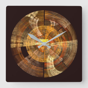 Integrity Abstract Art Square Quadratische Wanduhr