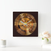 Integrity Abstract Art Square Quadratische Wanduhr (Zuhause)