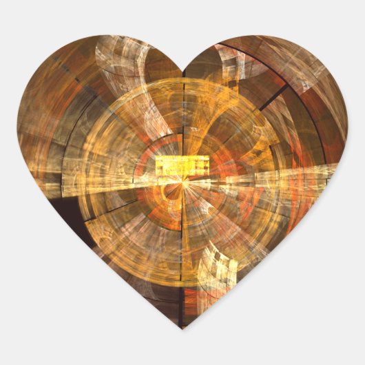 Integrity Abstrakt Art Heart Sticker (Vorderseite)