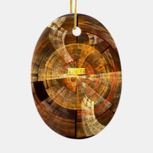 Integrity Abstrakt Art Oval Keramik Ornament (Hinten)
