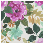 INTEGRITY Lila Minze Gold Floral Stoff (Nahaufnahme)
