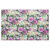 INTEGRITY Lila Minze Gold Floral Stoff (Fat Quarter (45,7 x 55,9 cm))