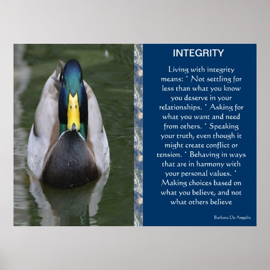 INTEGRITY Posters Poster (Vorne)