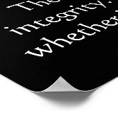 INTEGRITY Posters Poster (Ecke)