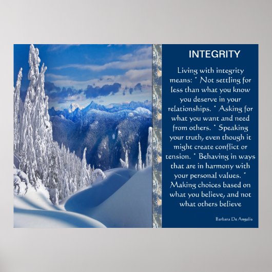 INTEGRITY Posters Poster (Vorne)
