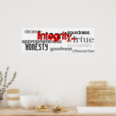 Integrity-Synonyme Poster (Küche)