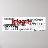 Integrity-Synonyme Poster (Vorne)