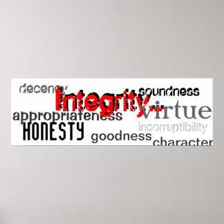 Integrity-Synonyme Poster