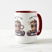 INTELECTUELLER KAFFEE IN EINEM SKATER TASSE (VorderseiteRechts)