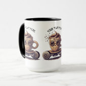 INTELECTUELLER KAFFEE IN EINEM SKATER TASSE (Vorderseite Links)