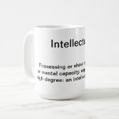 Intellektuelle Kaffee-Tasse Kaffeetasse (Vorderseite Links)