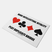 Intellektuelle Vitalität spielen Doppelbrille Fußmatte (Schrägansicht)