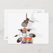 Intellektueller Donkey-Leser Postkarte (Vorne/Hinten)