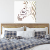 Intellektuelles Zebra Leinwanddruck (Insitu (Schlafzimmer))