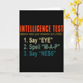 Intelligence Test Adult Humor Funny Sarcasm Graphi Karte (Gelbe Blume)