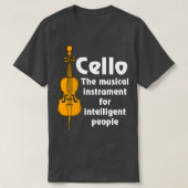 Intelligent Cello White Text T-Shirt (Design vorne)