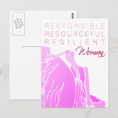 INTELLIGENT FRAU POSTKARTE (Vorne/Hinten)